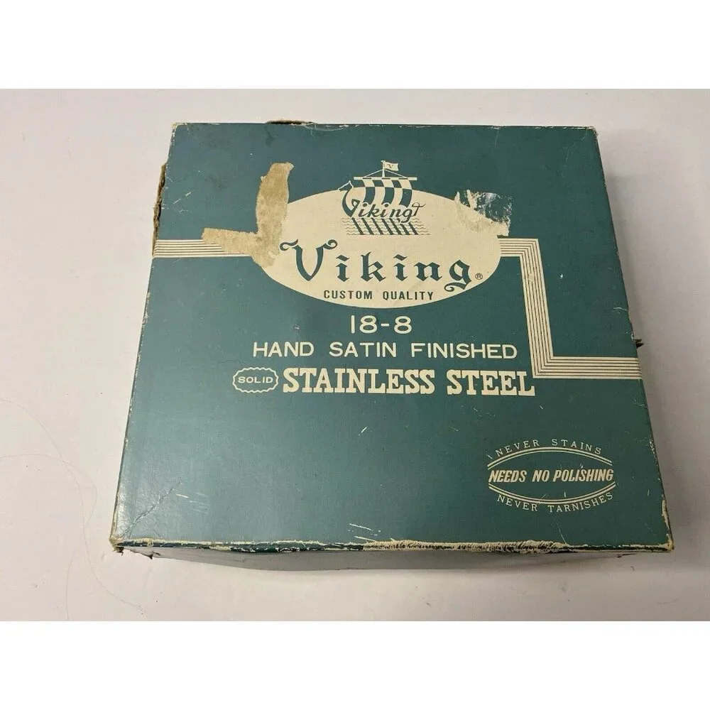 Viking Stainless Steel 3‎ Cup Condiment Holder Vintage 1970s Kitchen